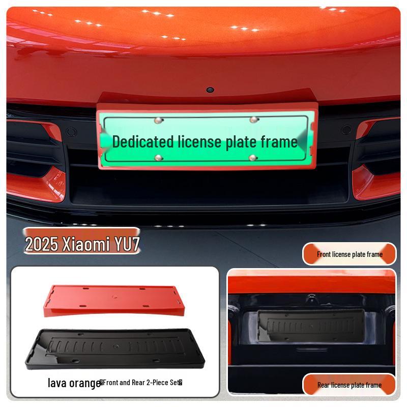 2025 Xiaomi YU7 Full-Edge Green License Plate Frame for New Regulations
