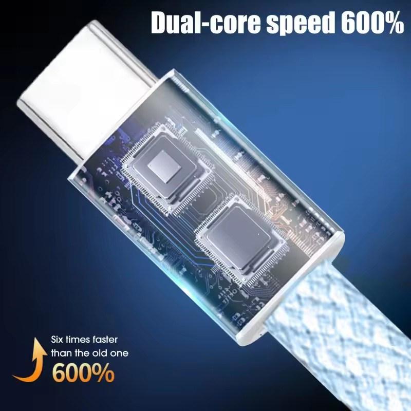 120W 10A Fast Charger for IPhone17 16 15 Pro Max USB Type C Charger Cable for Xiaomi Huawei Samsung Dual Type C Data Transfer Line