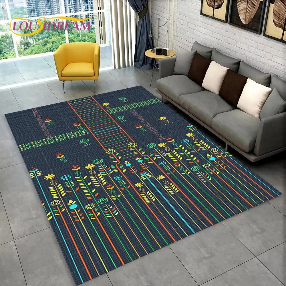 3D Nordic Luxury Flower Rose Area Rug Large,Carpet Rug for Home Living Room Bedroom Sofa Doormat Decor,Kids Non-slip Floor Mats