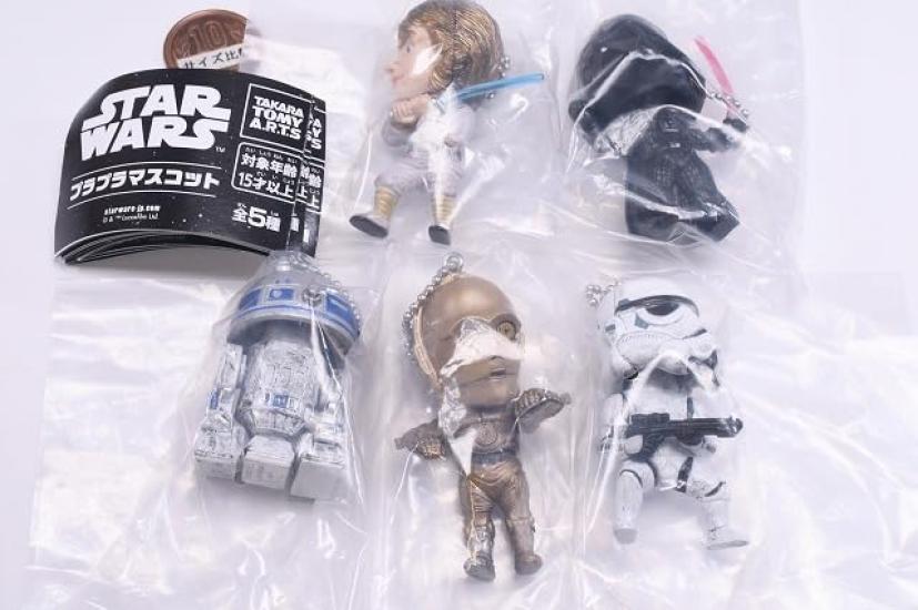Star Wars Pla-pla Mascot [Set of 5 (Complete)] Gacha Capsule Toy