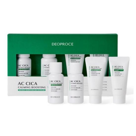 Deoproce AC Cica Calming Boosting Trial Kit Soothing & Hydrating Skincare Set 4pcs