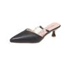 Fashion Fashion Women Thin High Heels Mules Slippers New Pointed Toe Butterfly-knot Shoes Female Casual Slides Ladies Pumps Sandals