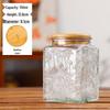 Retro Carved Storage Jar with Acacia Wood Lid for Grains, Dried Fruits, and Snacks