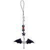 Mobile Phone Charm Gothic Cross Bat Rose Pendant Keychain Strap Lanyard for Bag