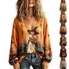 Women's V-Neck Top for Halloween and