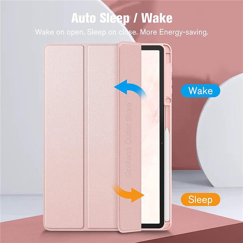 Custodia per Samsung Galaxy Tab S10 S9 S8 S7 Plus FE 12,4 Pollici Cover Posteriore in Acrilico per Tablet per Tab S10 Lite S9 FE Custodie con Portapenne