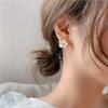 Korea Dongdaemun 911 Silver Needle Double Shell Flower Earrings Femininity Elegant Stud Earrings Super Fairy Ear Jewelry