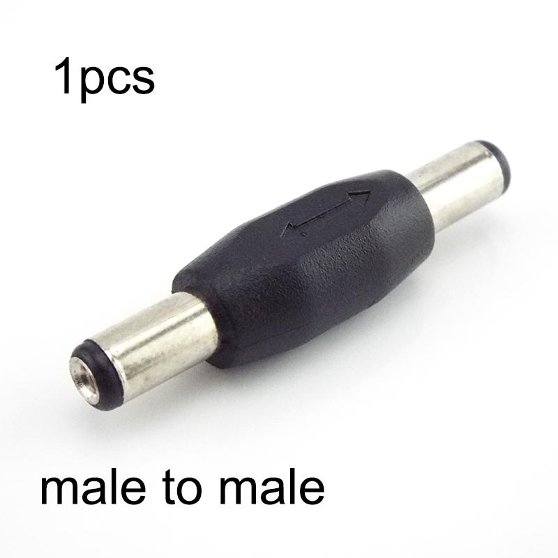 5pcs Male to Male Plug 12V DC Power Connector Jack CCTV Mounting Adaptor Socket 5.5x2.1mm