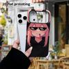 Phone case: 2D flat, suitable for iPhone 18 17 16 15 14 13 12 Pro, anime girl, perfect Christmas and Halloween holiday gift