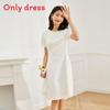 Summer Elegant A Line Dress With High Waist For Women In Solid Color
