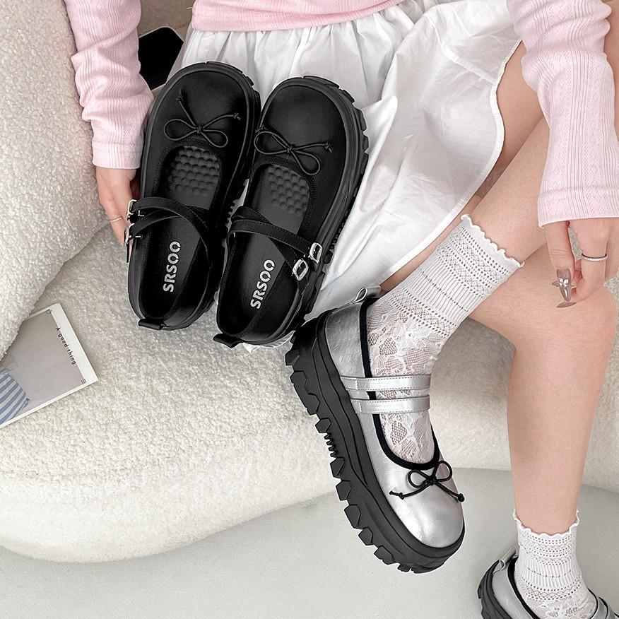 Fashion Shallow Mouth PU Hoof Heels Med Rubber Shallow Mouth PU Rubber Med Hoof