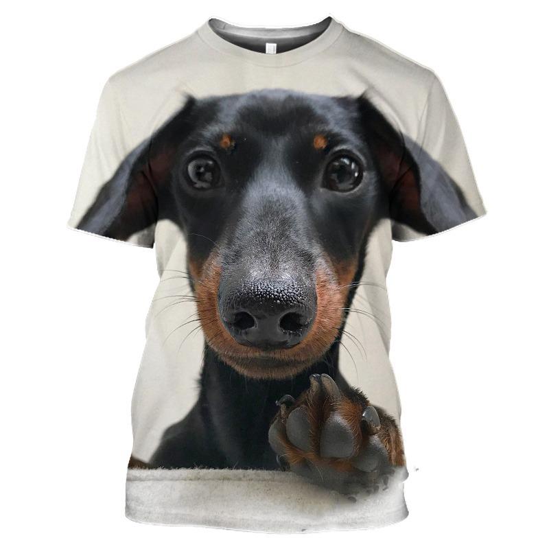New Funny Animal The Dachshund graphic t shirts Men Summer Fashion Casual quick-drying t-shirt 3D Printed streetwear Tees Tops