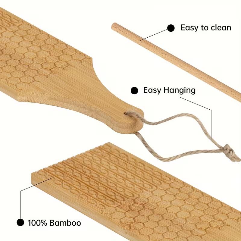 1 Set Bamboo Pasta Making Tools Gnocchi Board Dough Sheeter Kitchen Noodle Maker Shaper Bamboo Chopping Board For Home Use