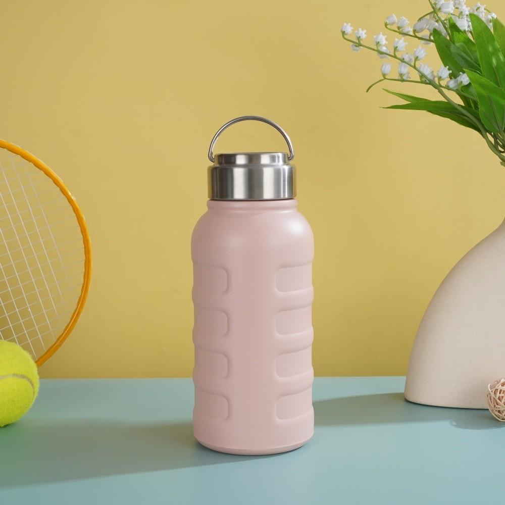 Double Wall Thermos Water Bottles Portable Handle Large Capacity Bottle  Car Travel