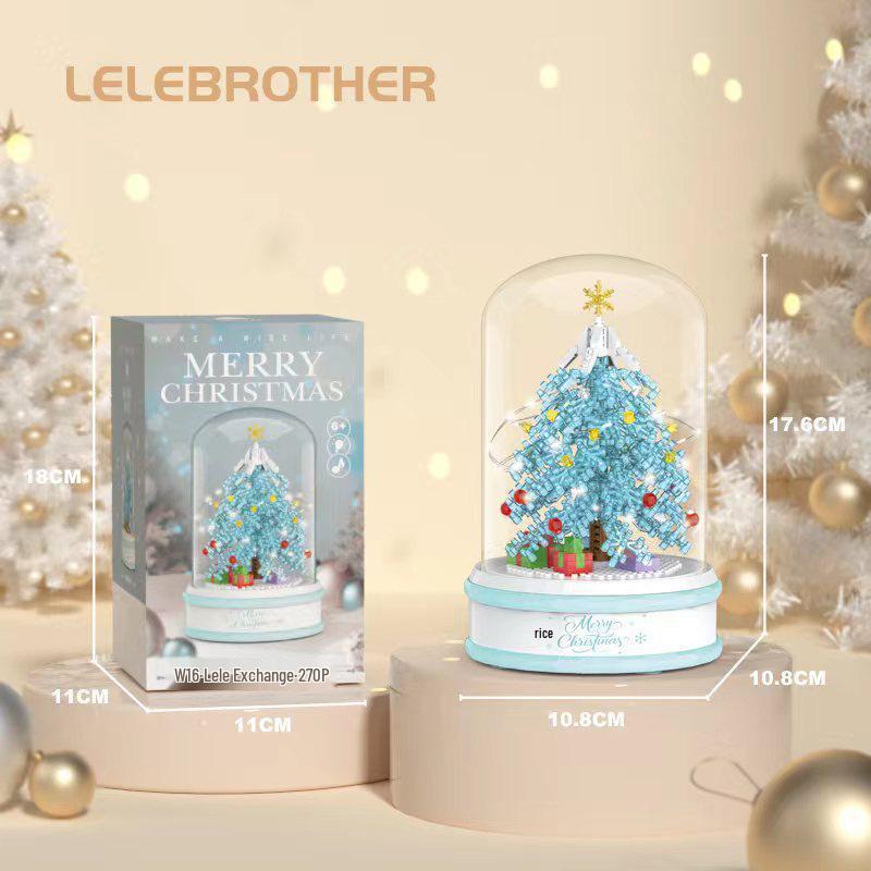 Christmas Tree Music Box Building Blocks - Santa & Snowman Toys for Kids