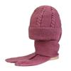 New women's autumn and winter hat, thickened squirrel fleece three-in-one hat, outdoor cold-proof and windproof hat and scarf combo