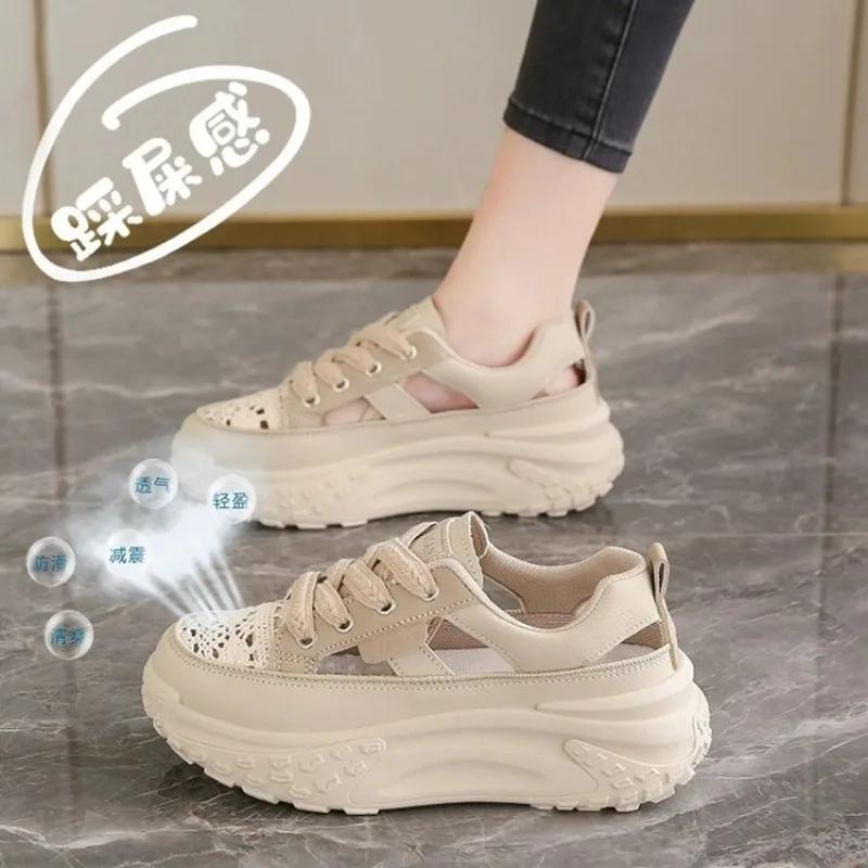 Fashion Women Sandals for Summer 2024 Women's Shoes Sneakers Casual Running Shoes Lace White Casual Shoes