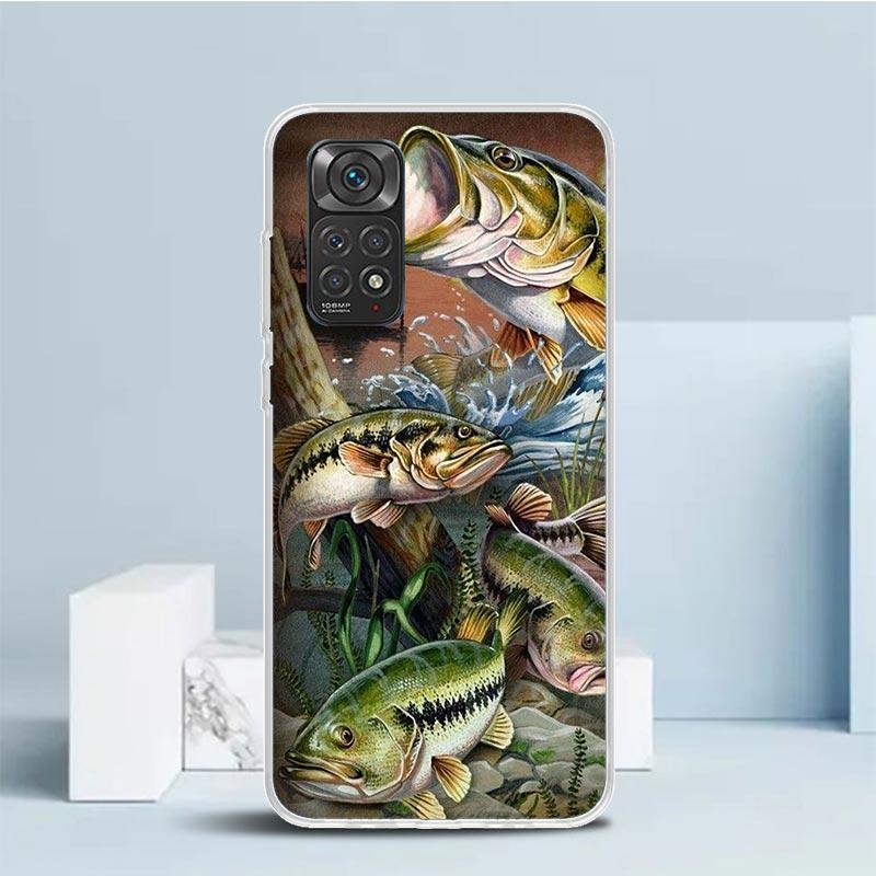 Offshore Angling Fishing Fish Rod Phone Case For Xiaomi Redmi Note 15 14 14S 13 12S 12 Pro Plus 11S 11 11T 11E 10S 10 + Soft TPU