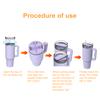 Silicone 2-in-1 Cup Liner for 40 Oz Cup Creative Drink Separator Stylish Emerald Design Food-Grade Reusable Liner for Party