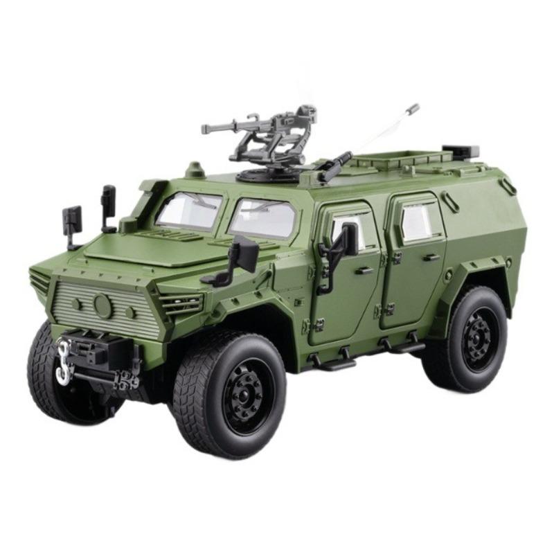 1/20 Dongfeng MS Внедорожник Бронированный Автомобиль Модель Звук Свет Инерционный Симуляция Сплав Военная Модель Автомобиля Литая Игрушка Подарок для Мальчика зелёный