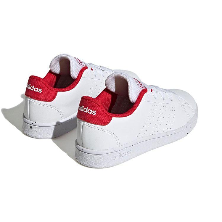 Adidas Advantage Court K White Scarlet Kids Sneakers Cloud-White Better-Scarlet H06179