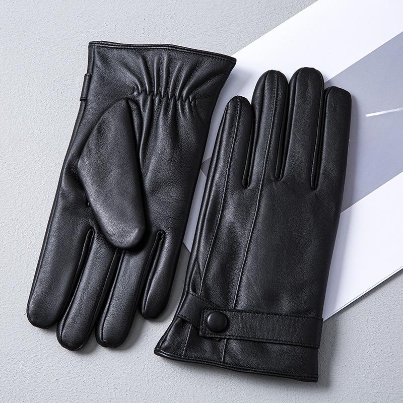 

Мужские зимние перчатки из натуральной кожи популярны в Европе и Америке для защиты от ветра и тепла при вождении и езде на велосипеде XL code.