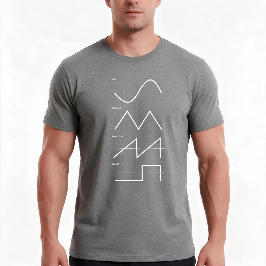 Synthesizer Analog Waveform Synth Gift Tshirt Summer Casual Cotton Tee Oversized Streetwear Tops Vintage Graphic Print