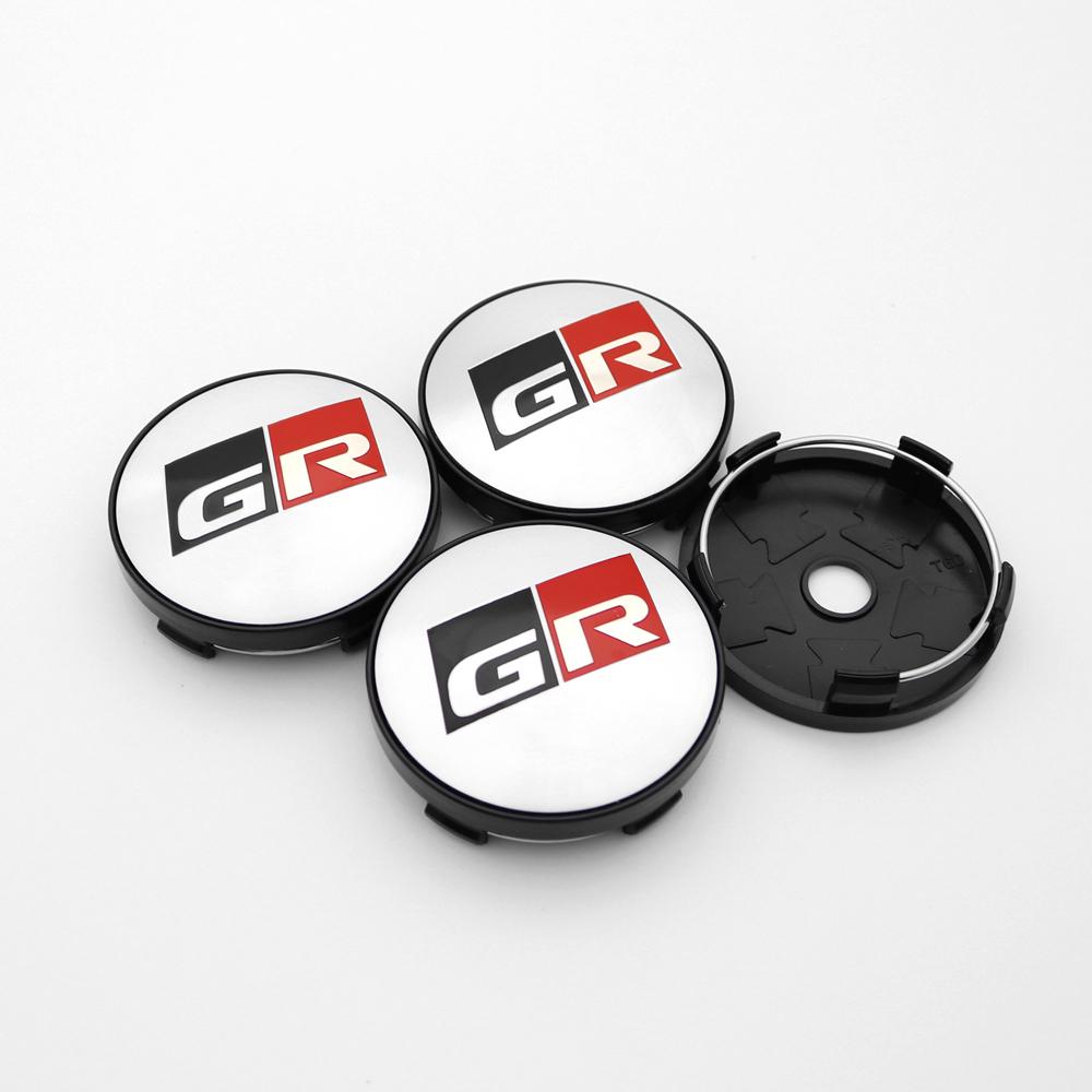 For Toyota XP130 4Pcs 56mm 60mm Car Wheel Center Hub Caps Cover For Toyota GR Sport Gazoo Racing Yaris 86 Corolla Hilux Supra C-HR Accessories