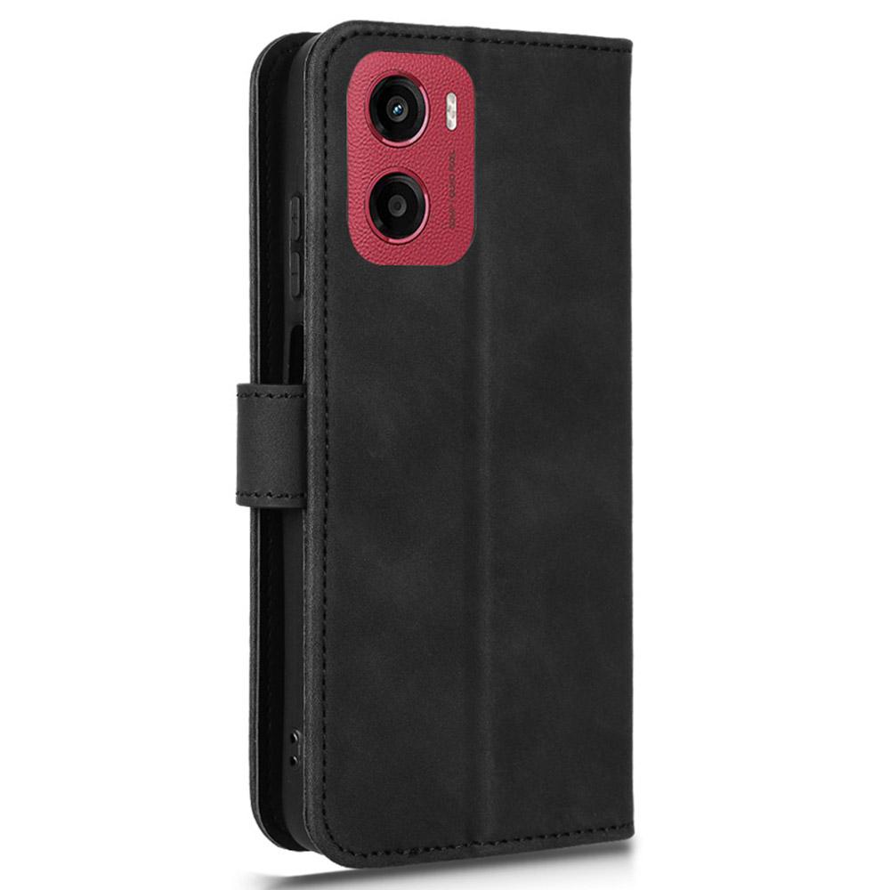 For Motorola Moto G05 4G/E15 4G Leather Case Skin Feel Anti Drop Wallet Flip Phone Cover