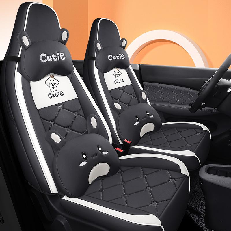 Leapmotor T03 Universal Cartoon Leather Car Seat Cover (All-Season, Full Surround)