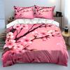 Cherry Blossom Themed Decor Set Soft Comfortable Duvet Cover Bedding Set Included 1*Duvet Cover & 2*Pillowcases, Gift