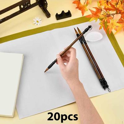 20 Stück Wasser Schreibtuch Wiederverwendbar Kalligraphie Zeichenpapier Vlies Tragbare Matte