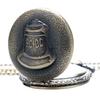 Antique Steampunk ACDC Hells Bell Quartz Pocket Watch Retro Necklace Pendant