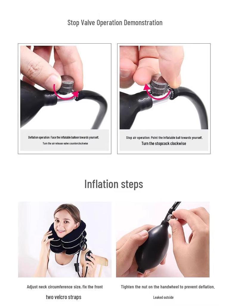 Zhuochen Inflatable Cervical Traction Device: Neck Brace & Protector for Cervical Spondylosis Correction