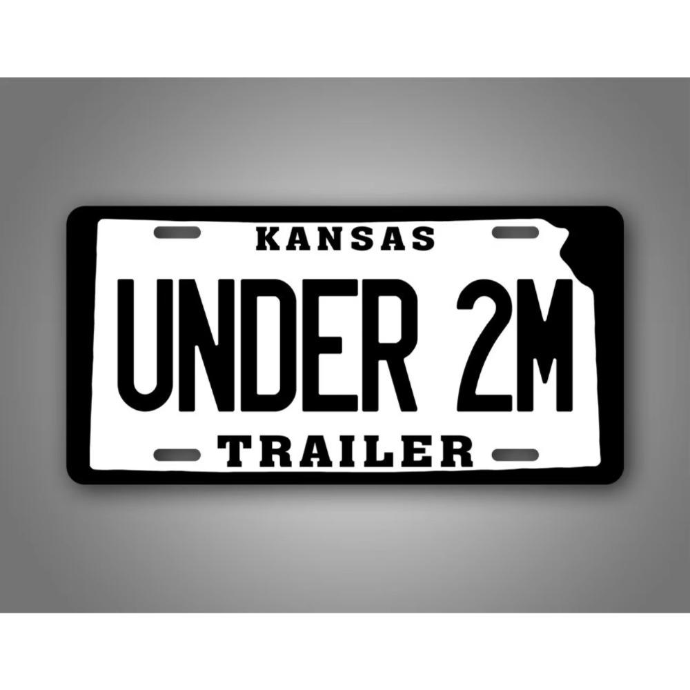 Personalized Kansas Trailer Custom Decorative Tag Dustproof & Waterproof (Only Decoration)