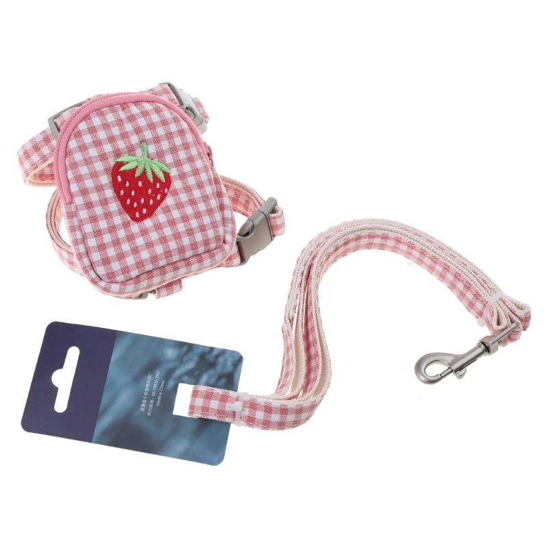 

Dog Backpack No-Pull Pet Harness Vest with Saddle Bag Backpack for Traveling Dog Self for Carrier Backpack Camping Hikin M розовый