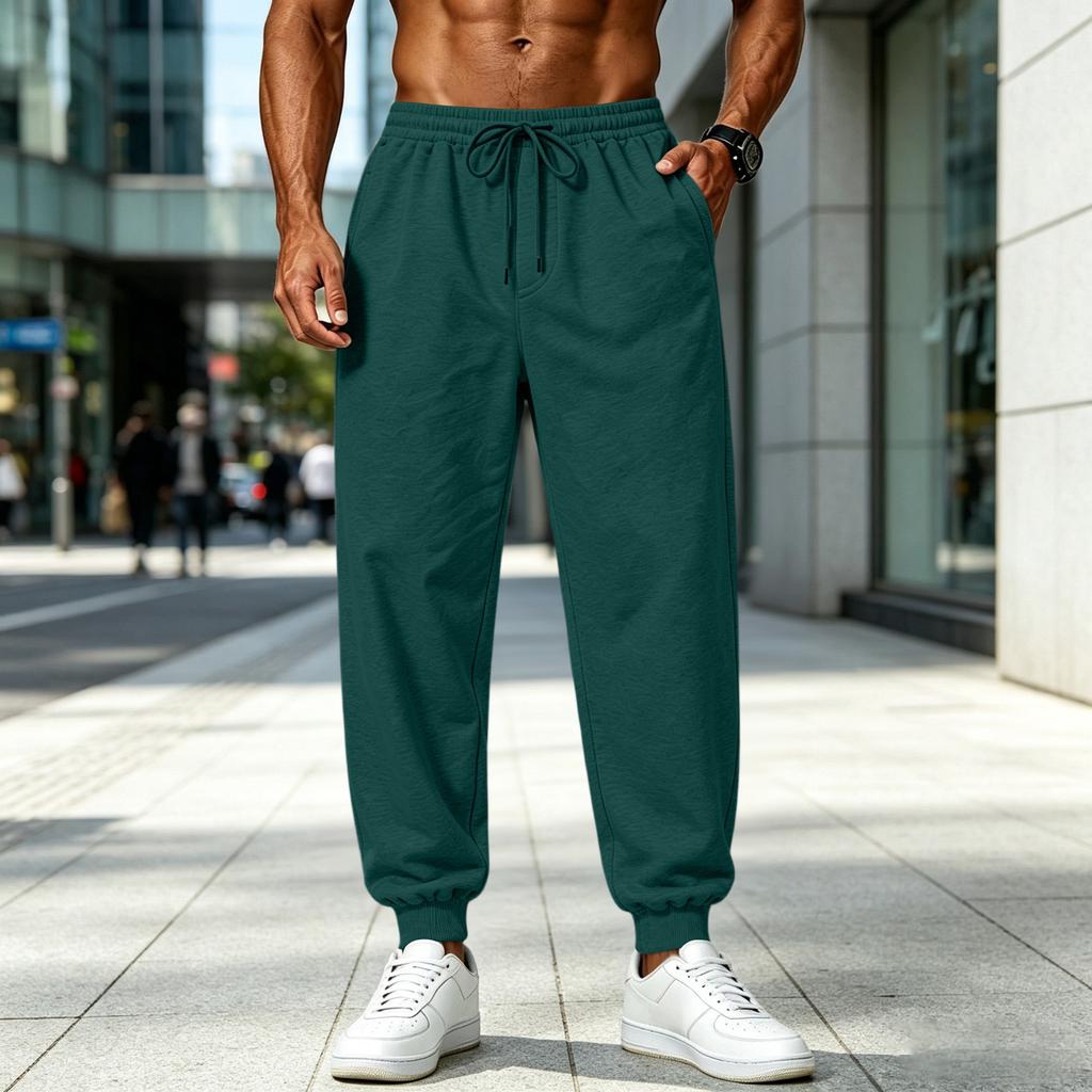 Men's Casual Drawstring Sweatpants for Jogging and Lounging
