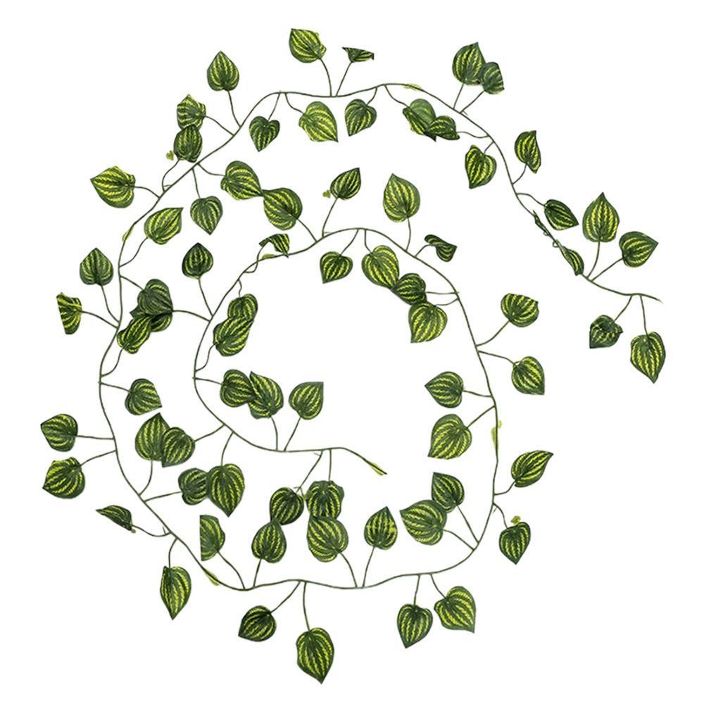 12PCS Green Artificial Ivy Leaf Flexible Vine Lightweight Hanging Garland DIY Accessories Craft Artificial Vine Party Supplies