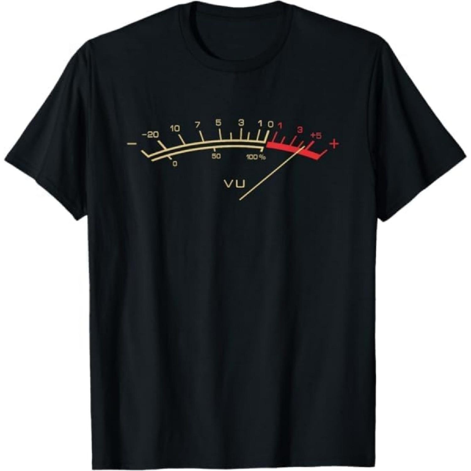 Retro VU Meter Hi-Fi Vintage Stereo Music Lover Gift T-Shirt Mali Mens Womens Tank Top Sweatshirt Hoodie Longsleeve 221 Black S