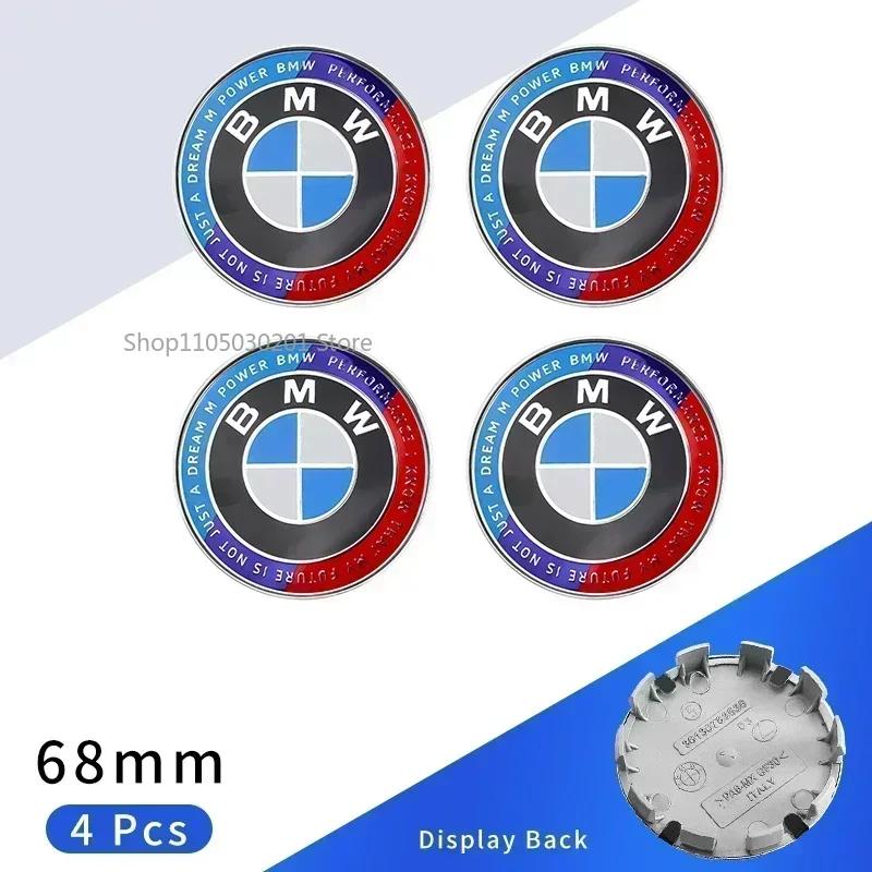 4 stuks 68 mm Auto Wielnaafdop Embleem Stickers Styling Voor BMW M Performance 1 3 5 7 Serie X1 X2 X3 X4 X5 X6 X7 M3 M5 M7
