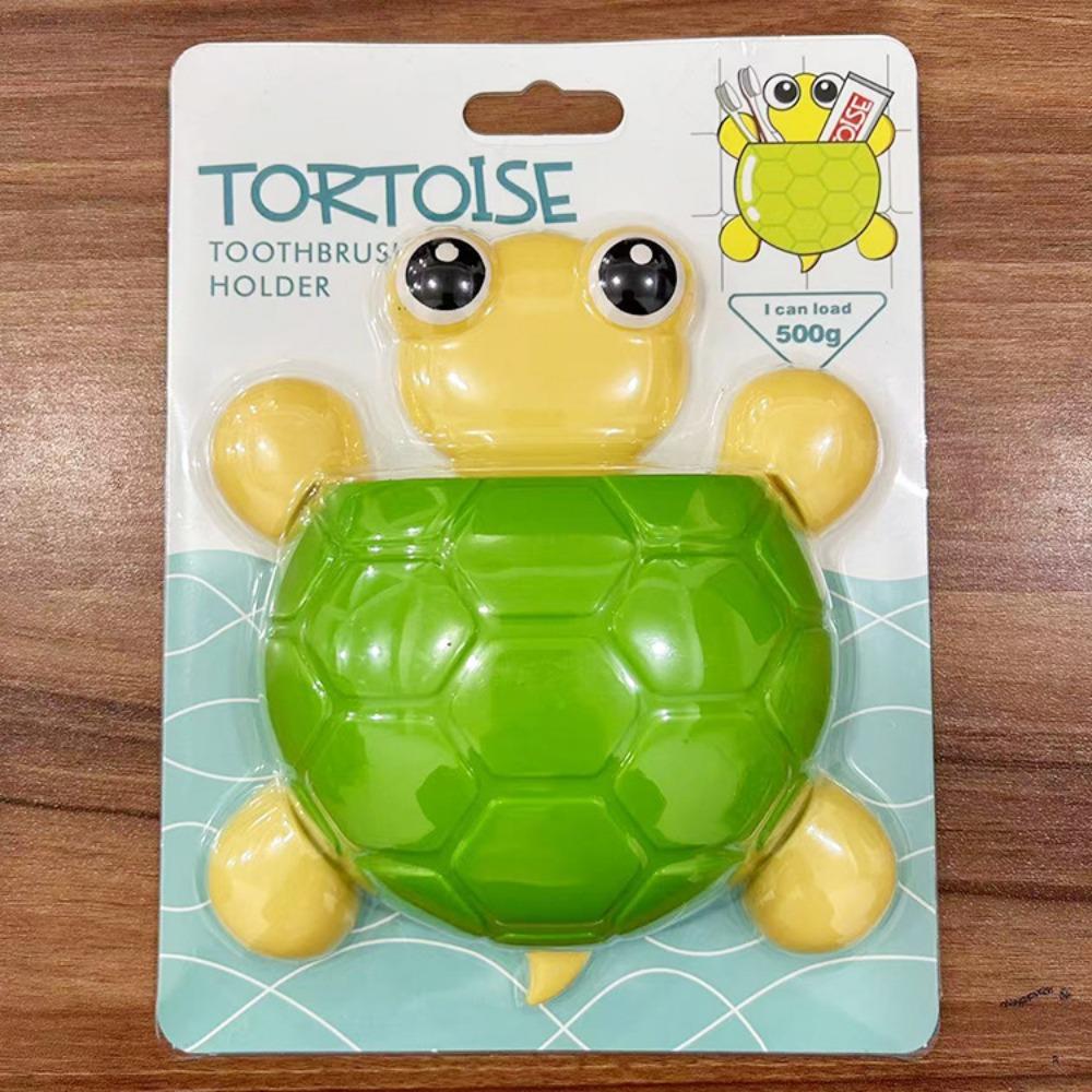 

Plastic Non-punching Toothbrush Holder Wall-mounted Strong Suction Cup Toothbrush Toothpaste Storage Rack Bathroom Storage Wall-mounted