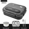 Lunch Box Isolato Extra Large in Acciaio Inossidabile 316 Adatto al Microonde per Studenti e Lavoro