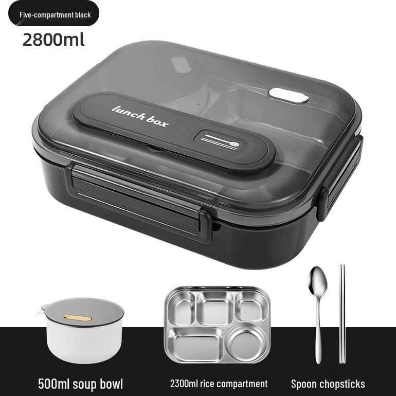 Lunch Box Isolato Extra Large in Acciaio Inossidabile 316 Adatto al Microonde per Studenti e Lavoro
