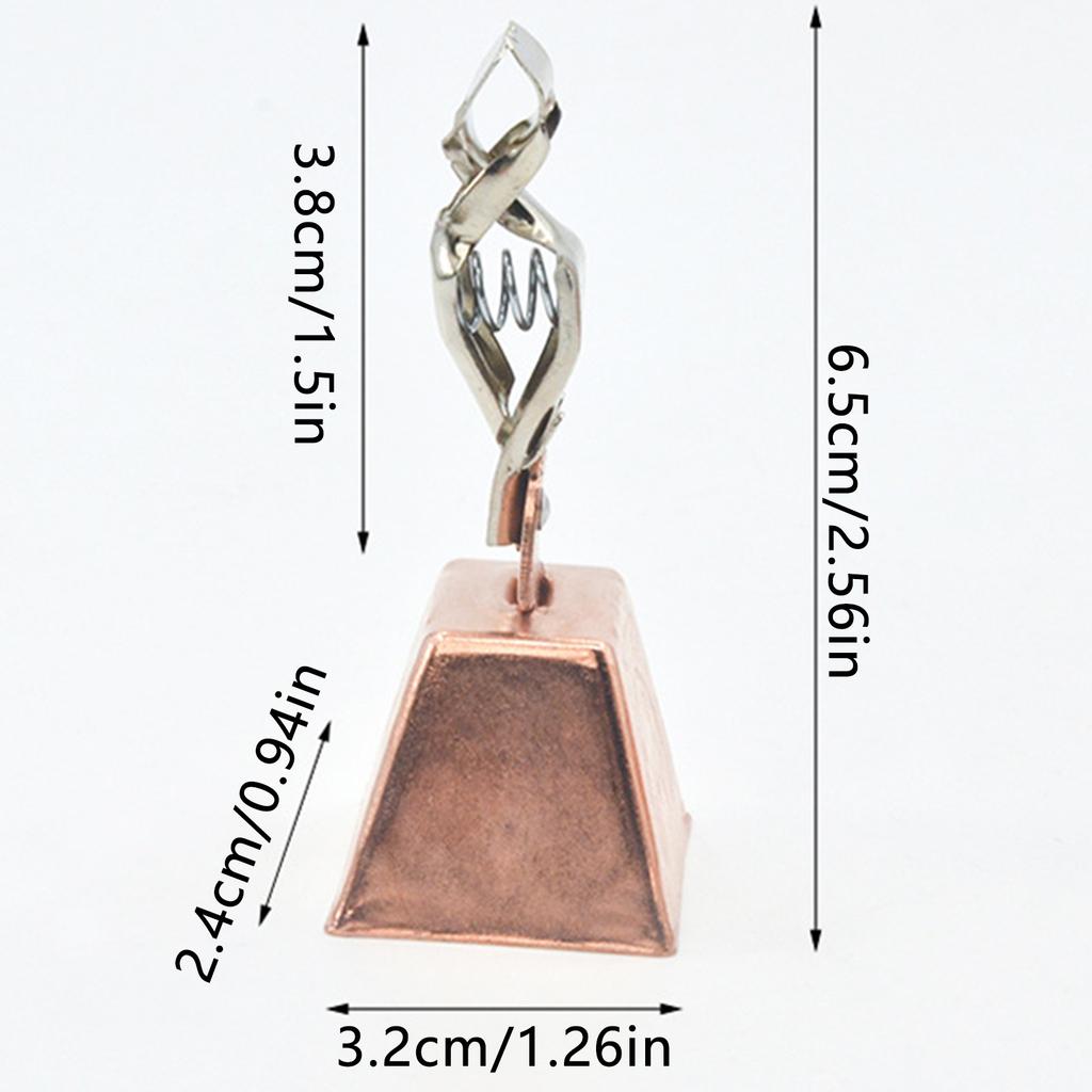 Fishing Bell Alarm Stainless Steel Bite Alert with Copper Finish for Casting Rod Loud Sound Fishing Accessories