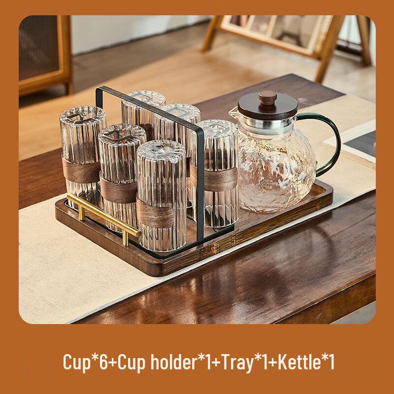 Shangqi Heat-Resistant Glass Teaware Set with Tray