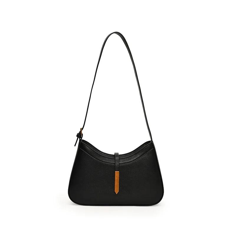 

Высококачественный сплошной ПУ плечо простое универсальное чувство роскоши осень и зима новые стили женственные