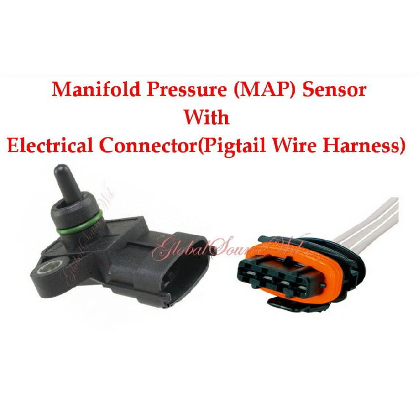 Manifold Pressure (MAP) Sensor W/ Electrical Connector Fits: Hyundai-Kia