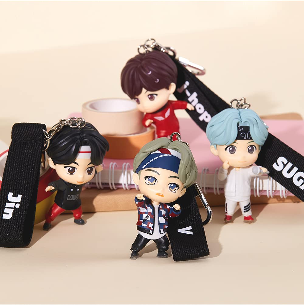 6708 BTS Tinytan Figure Keychain Keyring K-Pop Goods Bag Accessory Official Authentic Figurine, J-Hope, Large