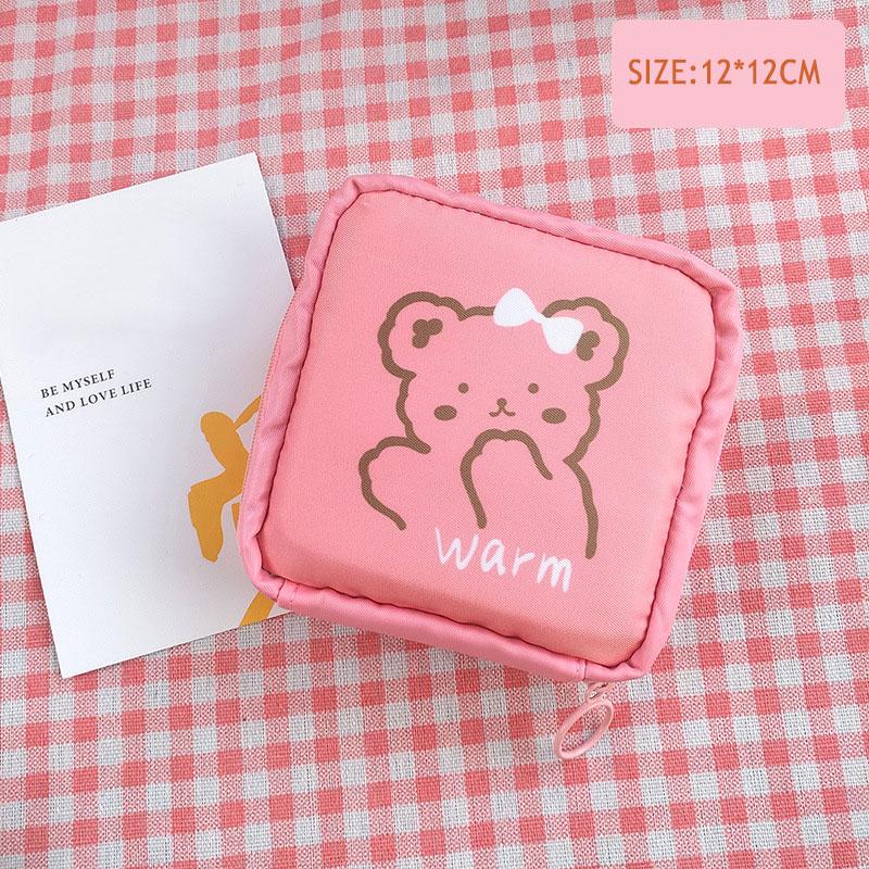 Portable Sanitary Pads Bag Mini Travel Makeup Pouch Waterproof Organizer For Women Girls Cosmetic Storage