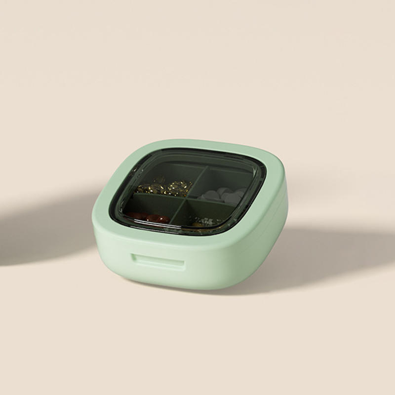 

1 шт. Портативная дорожная аптечка, коробка с перегородками для таблеток, ручная кладь, на каждый день, три приема пищи, компактная шкатулка для драгоценностей, дорожный органайзер для колец, серег